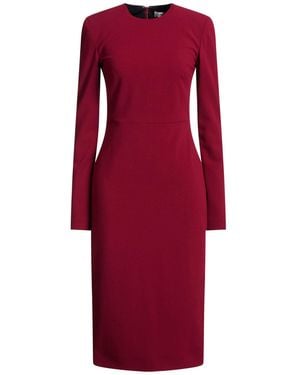 Victoria Beckham Midi Dress Virgin Wool, Polyamide, Elastane - Red
