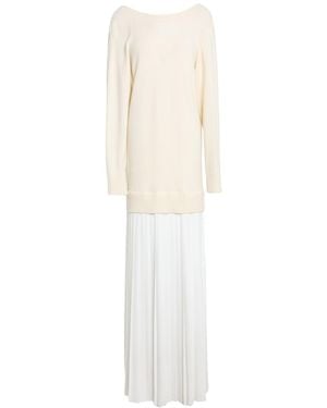Suoli Cream Maxi Dress Virgin Wool, Viscose, Polyamide, Cashmere - White