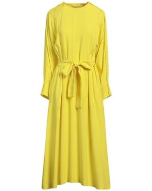 Liviana Conti Midi Dress Viscose, Acetate - Yellow