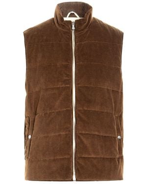 Eleventy Platinum Vest Cotton, Cashmere - Brown