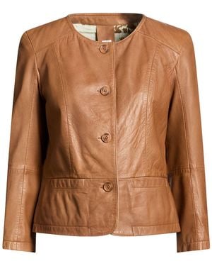 Bully Camel Jacket Leather - Brown
