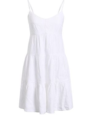Honorine Ivory Mini Dress Linen - White