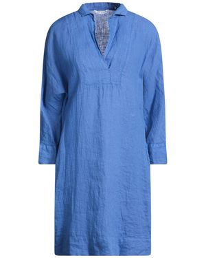Caliban Mini Dress Linen - Blue