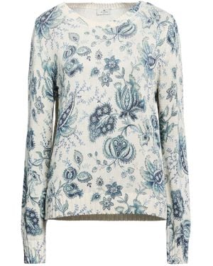 Etro Cream Sweater Silk, Linen - Blue