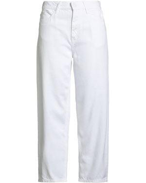 Pinko Denim Pants Lyocell, Cotton - White