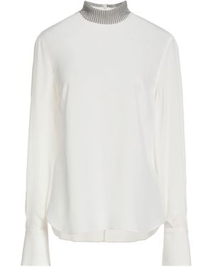 Brunello Cucinelli Top Silk, Cotton, Elastane, Brass - White