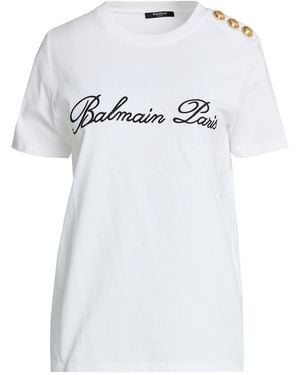 Balmain T-Shirts - Weiß