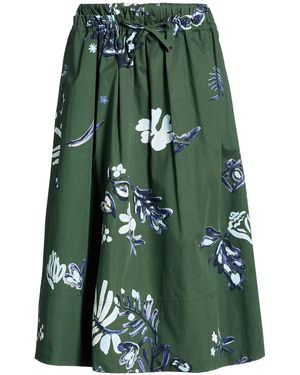 Marella Dark Midi Skirt Cotton, Elastane - Green