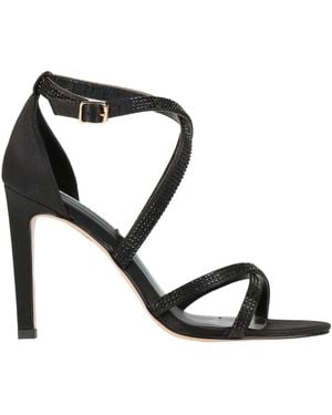 Emanuélle Vee Sandals Textile Fibers - Black