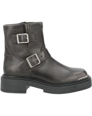 Steve Madden Dark Ankle Boots Leather - Black