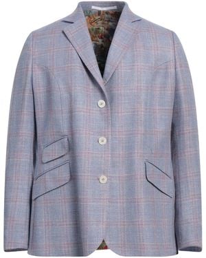 ABSEITS Blazer Silk, Linen, Virgin Wool - Blue
