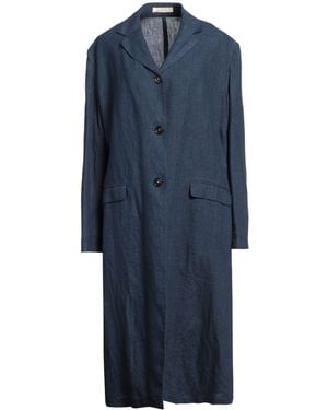 Massimo Alba Overcoat & Trench Coat Linen - Blue