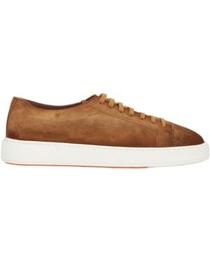 Santoni Tan Trainers Leather - Brown