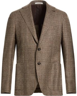 Tagliatore Khaki Blazer Virgin Wool, Cashmere - Brown