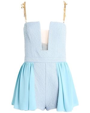 Elisabetta Franchi Playsuit Tencel, Polyester, Acrylic, Viscose, Wool - Blue