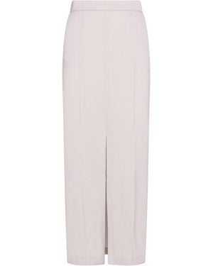 Cruna Light Maxi Skirt Virgin Wool, Polyamide - White