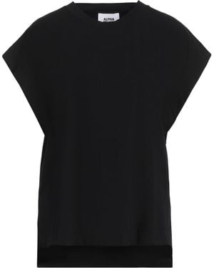 Alpha Studio T-Shirt Cotton, Elastane - Black