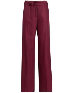 Marella Burgundy Pants Virgin Wool, Polyester, Viscose - Red
