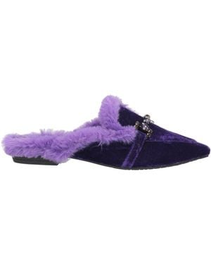 Tosca Blu Mules & Clogs Textile Fibers - Purple