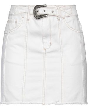 Liu Jo Denim Skirt Cotton - White