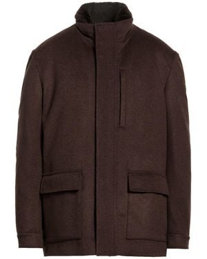 Sartoria Latorre Coat Virgin Wool, Nylon, Cashmere - Brown