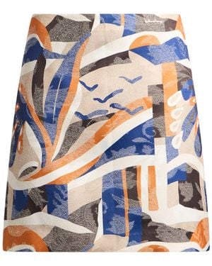 Marc Cain Mini Skirt Polyester, Cotton - Blue