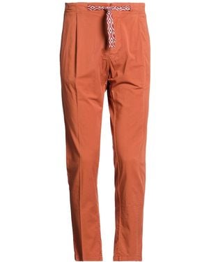 Entre Amis Tan Pants Cotton, Lycra, Elastane - Orange