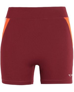 PUMA x LEMLEM Lemlem Bike Short Shorts & Bermuda Shorts Polyester, Elastane - Red