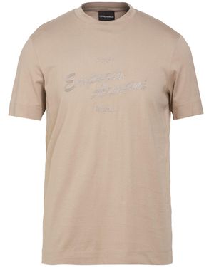Emporio Armani T-Shirt Cotton - Natural