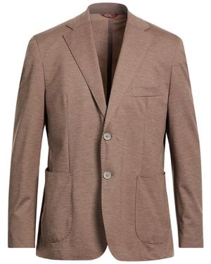 TWENTY-ONE by ANTONIO CARNEVALE Blazer Polyester, Polyamide, Elastane - Brown
