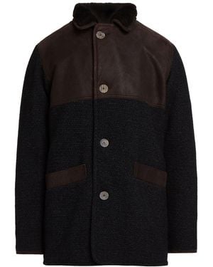 GMS-75 Coat Wool, Polyamide, Acrylic, Polyester, Mohair Wool - Black