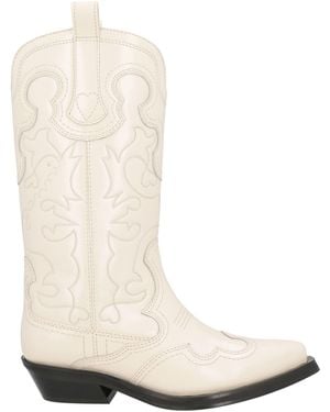 Ganni Western Boots - Natural