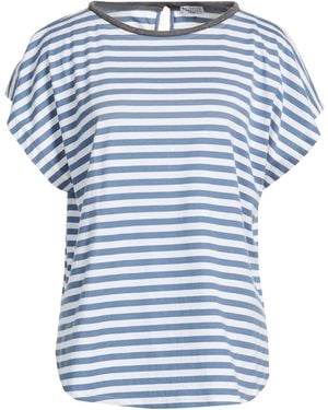 Brunello Cucinelli T-Shirt Cotton, Ecobrass - Blue