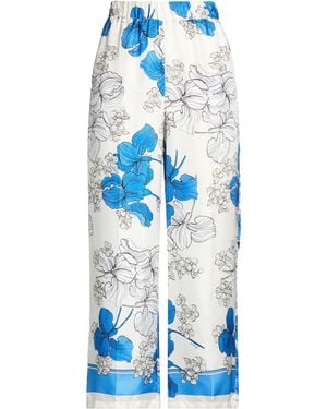 P.A.R.O.S.H. Ivory Trousers Silk - Blue