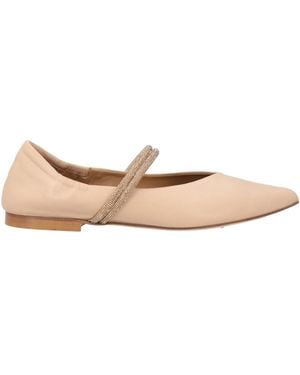 Anna F. Blush Ballet Flats Leather - Natural