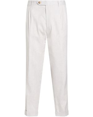 Windsor. Light Pants Linen, Cotton, Elastane - White