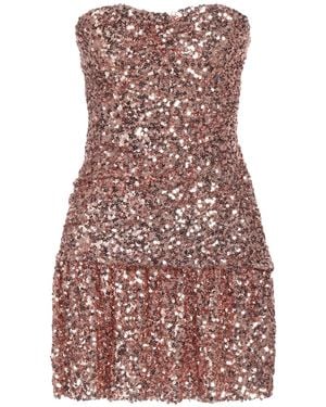 Gaelle Paris Antique Rose Mini Dress Polyester, Elastane - Pink