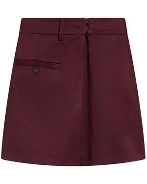 Erika Cavallini Semi Couture Shorts & Bermuda Shorts Polyester, Virgin Wool, Elastane - Purple