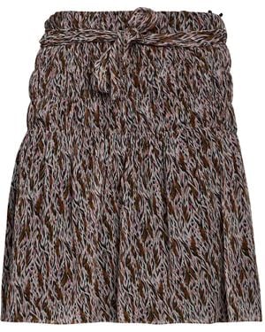 Kristina Ti Mini Skirt Silk - Brown