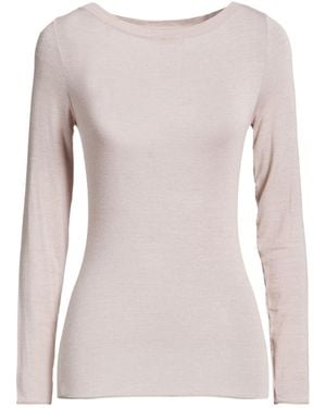 Purotatto Taupe T-Shirt Modal, Cashmere, Elastane - Pink