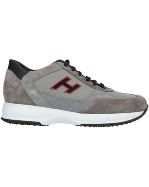 Hogan Sneakers Leather, Textile Fibers - Gray