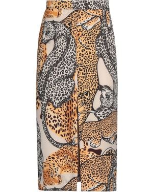 5 PROGRESS Midi Skirt Polyester, Elastane - Natural
