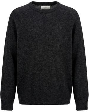 Universal Works Charcoal Sweater Alpaca Wool, Recycled Polyamide, Wool - Black