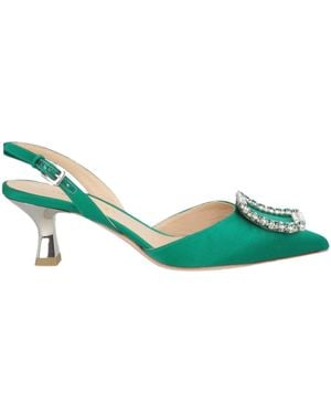 Deimille Emerald Court Shoes Textile Fibres - Green