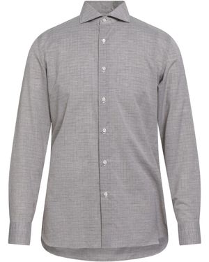 Luigi Borrelli Napoli Khaki Shirt Cotton, Linen - Gray