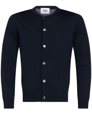 Alpha Studio Cardigan Merino Wool - Blue