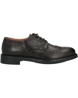 Triver Flight Dark Lace-Up Shoes Leather - Black