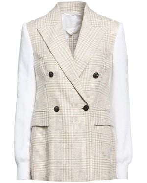 Eleventy Blazer Viscose, Wool, Linen - Natural