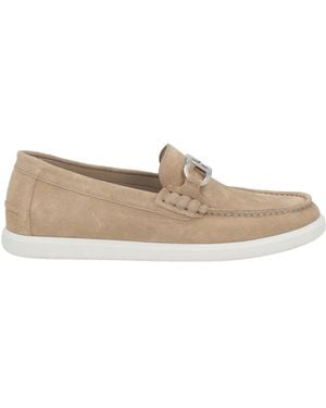Fendi Taupe Loafers Leather - White
