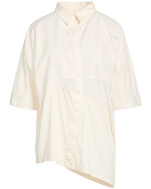 European Culture Cream Shirt Cotton, Viscose, Elastane - White